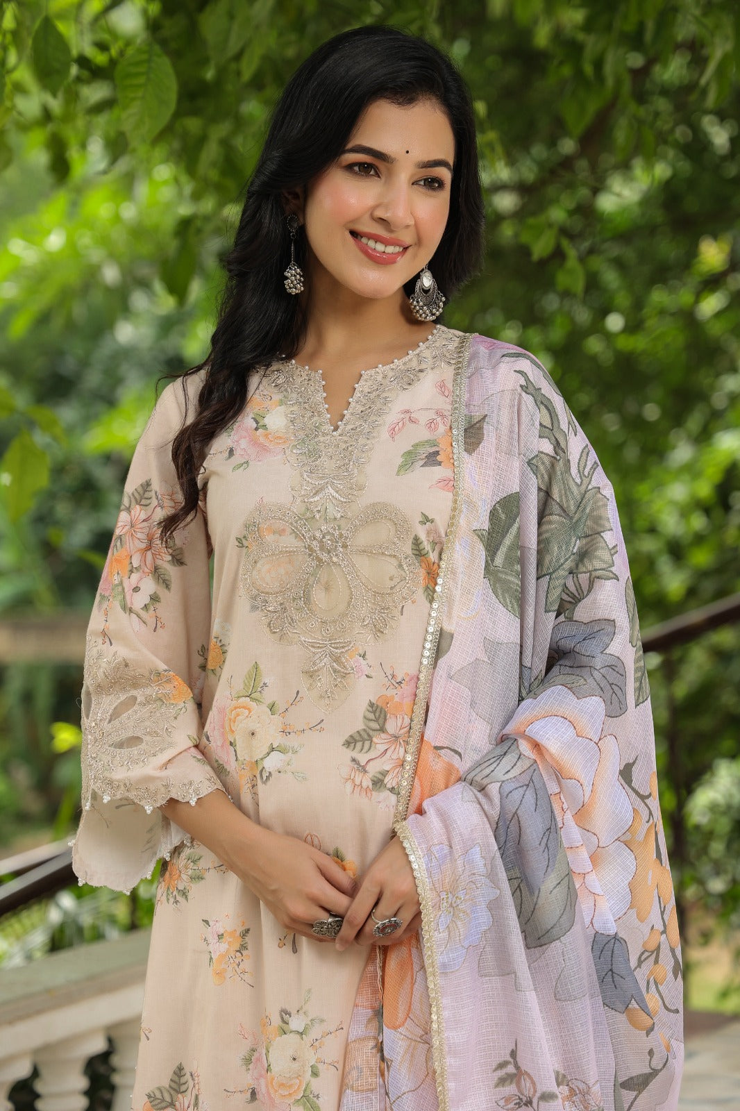 Premium cotton with Zari work