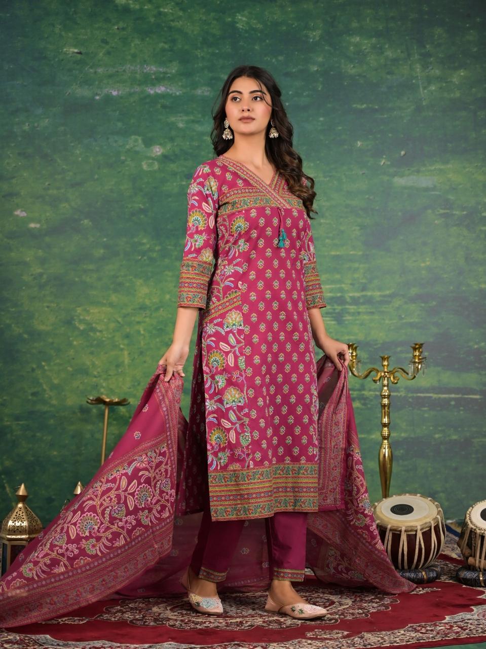 Pure cotton suit set with pocket