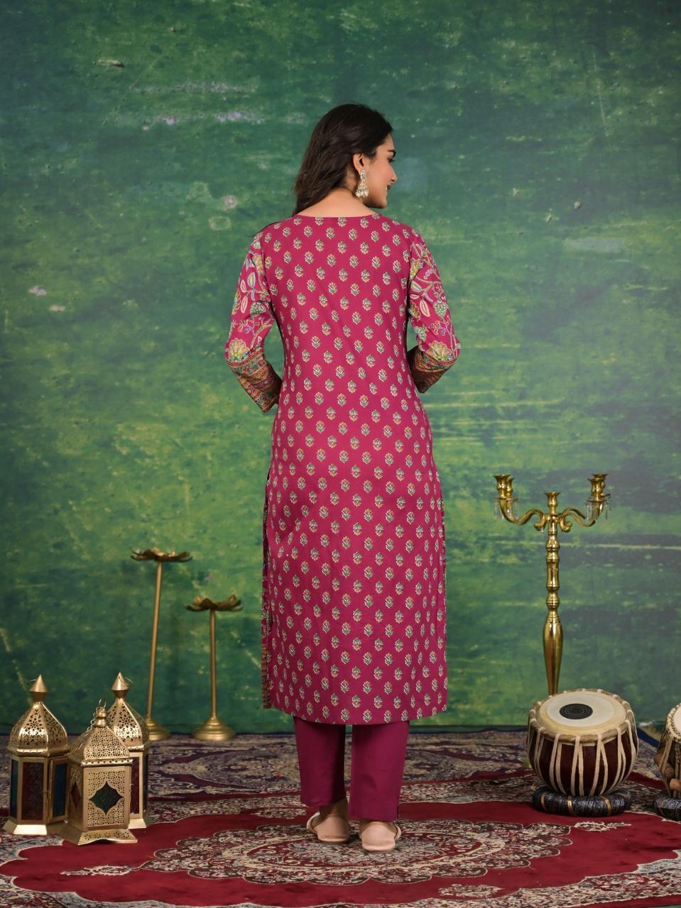 Pure cotton suit set with pocket