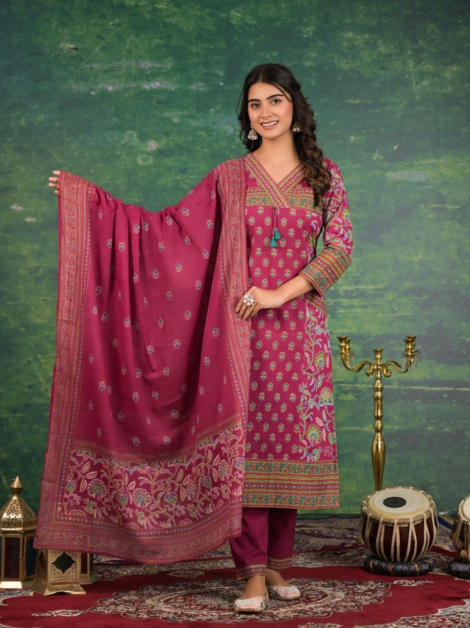 Pure cotton suit set with pocket