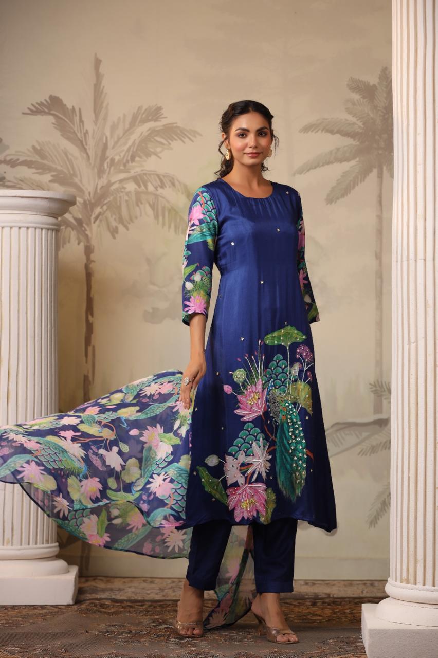 Bestselling is restocked ! Pretty silk pearl embellished suit set