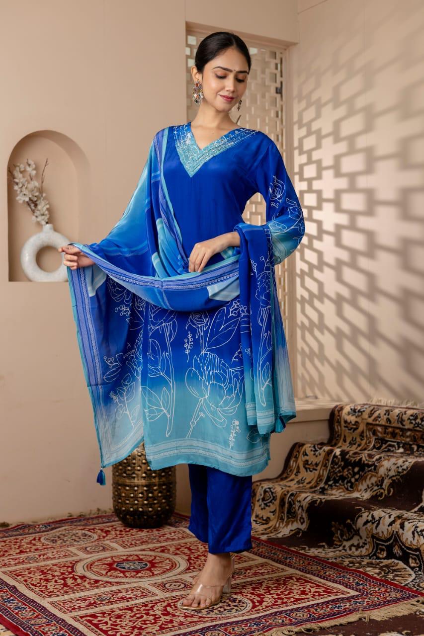 Restocked !! Pure crepe lining suit set !!