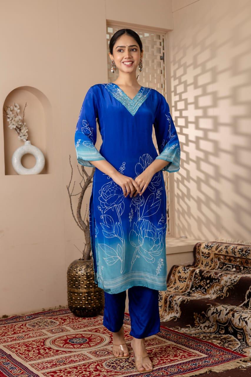 Restocked !! Pure crepe lining suit set !!