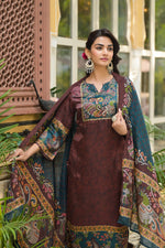 Pure gaji silk lining suit set paired with organza dupatta