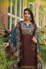Pure gaji silk lining suit set paired with organza dupatta