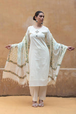 Pretty weaved cotton lining suit set