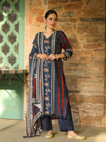 Pretty pure muslin silk suit set