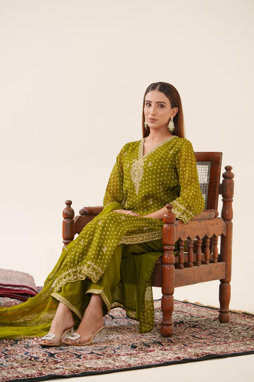 Pretty organza full suit set