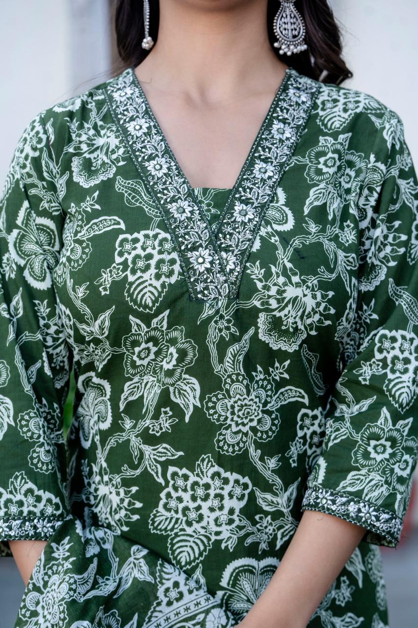 Pretty cotton full suit set