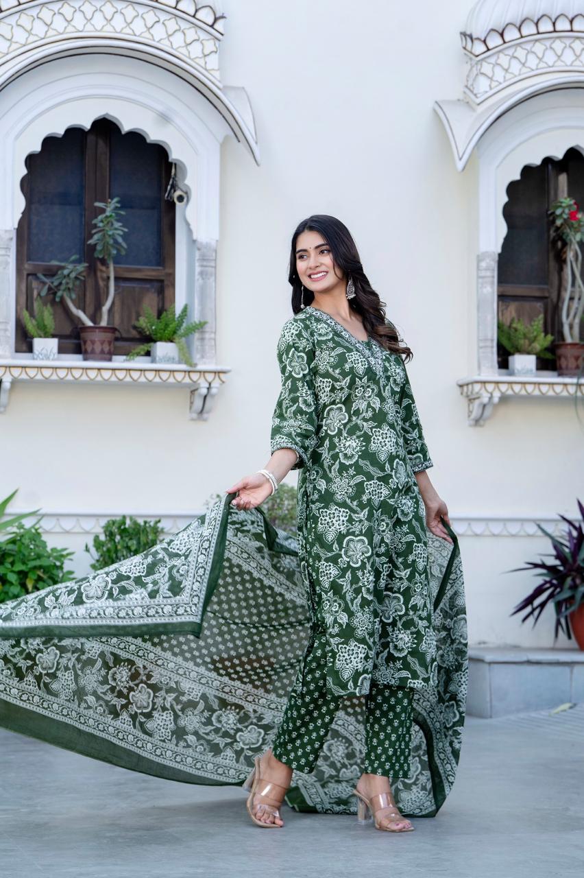 Pretty cotton full suit set