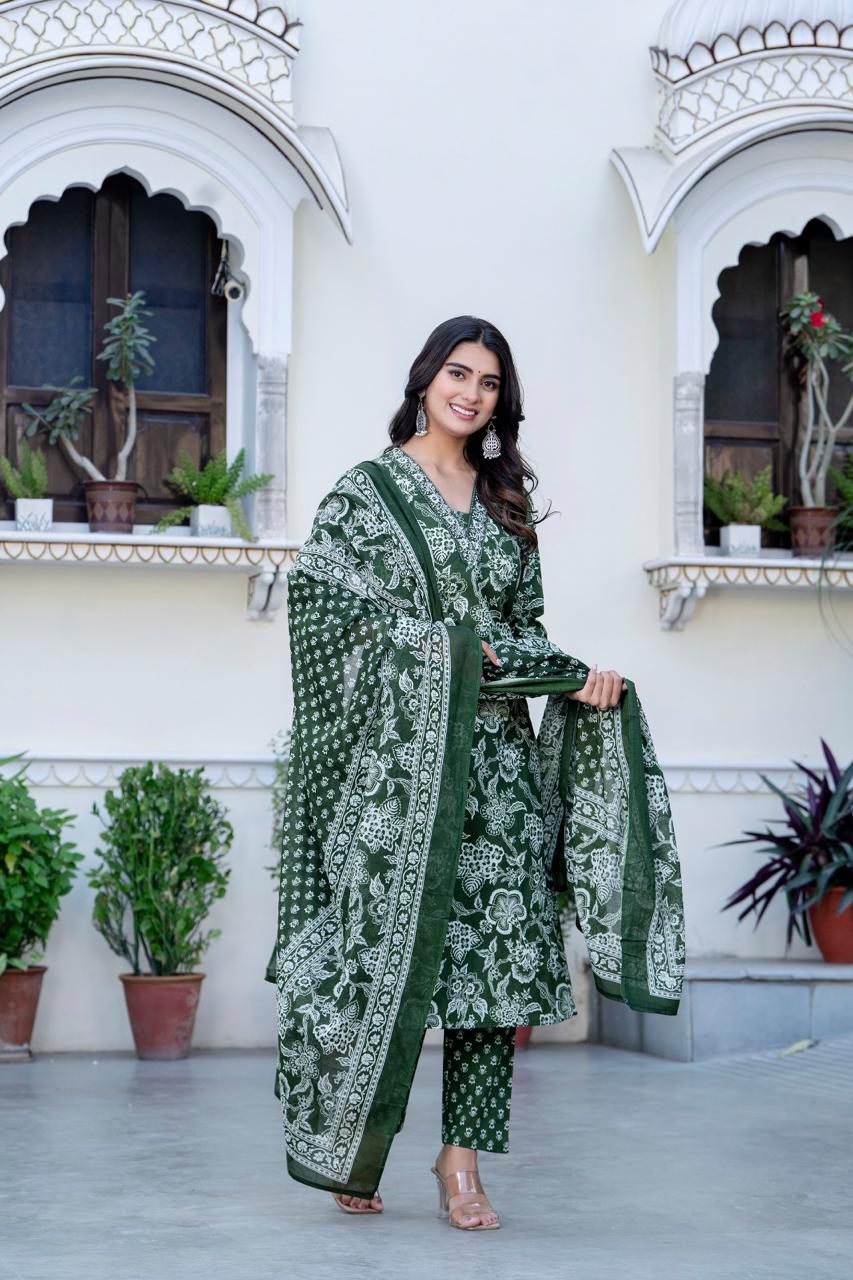 Pretty cotton full suit set