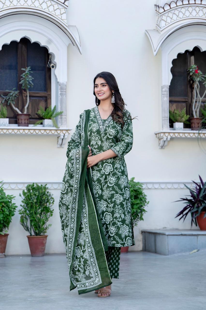 Pretty cotton full suit set