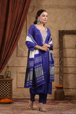 Dola silk Zari detailing full suit set
