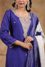 Dola silk Zari detailing full suit set