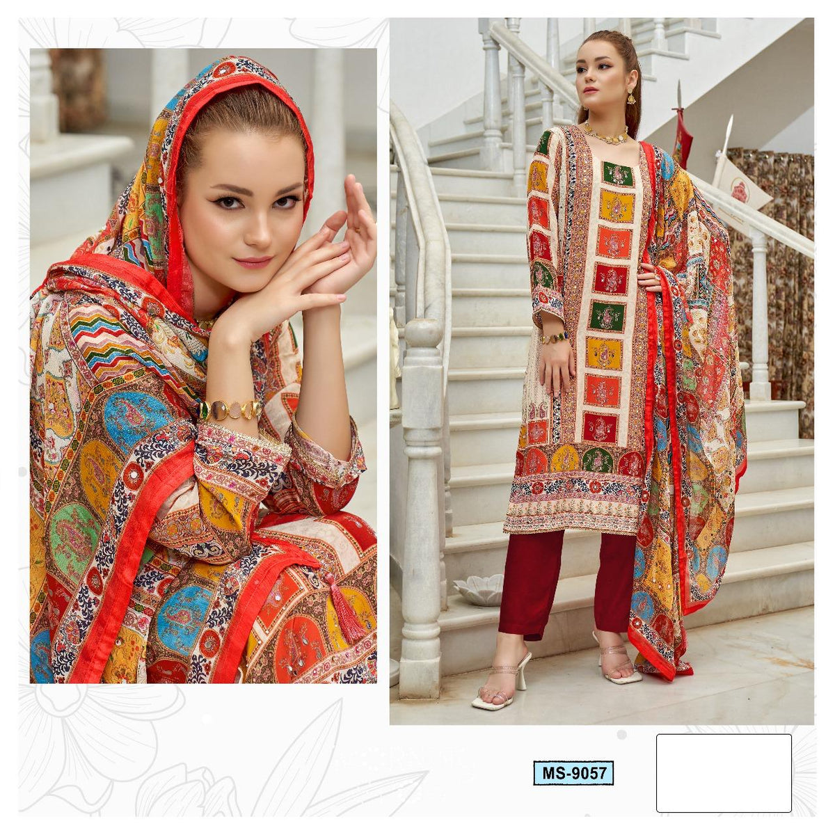 Pure crepe lining suit set