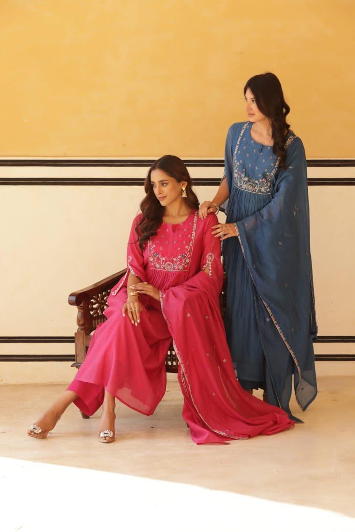 Pretty Mul chanderi designer suit set