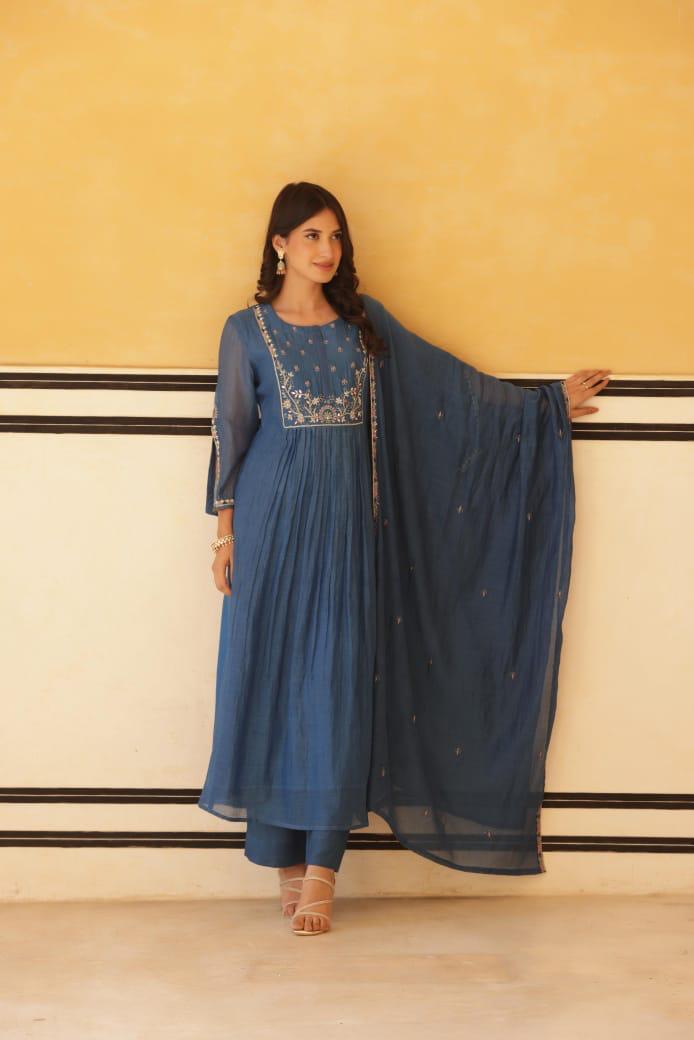 Pretty Mul chanderi designer suit set
