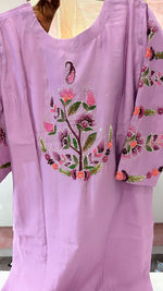 Muslin embroidered suit set