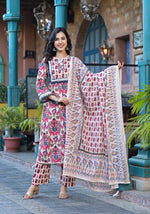 Pretty cotton designer pocket suit set