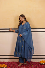 Pretty Mul chanderi full embroidery suit set