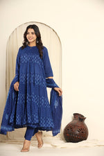 Pretty cotton must have Anarkali suit set