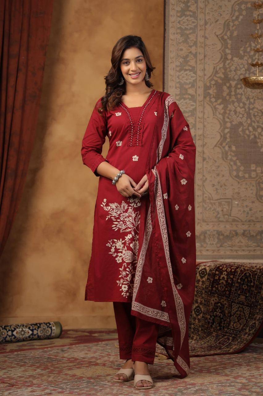 Pure cotton digital printed suit set