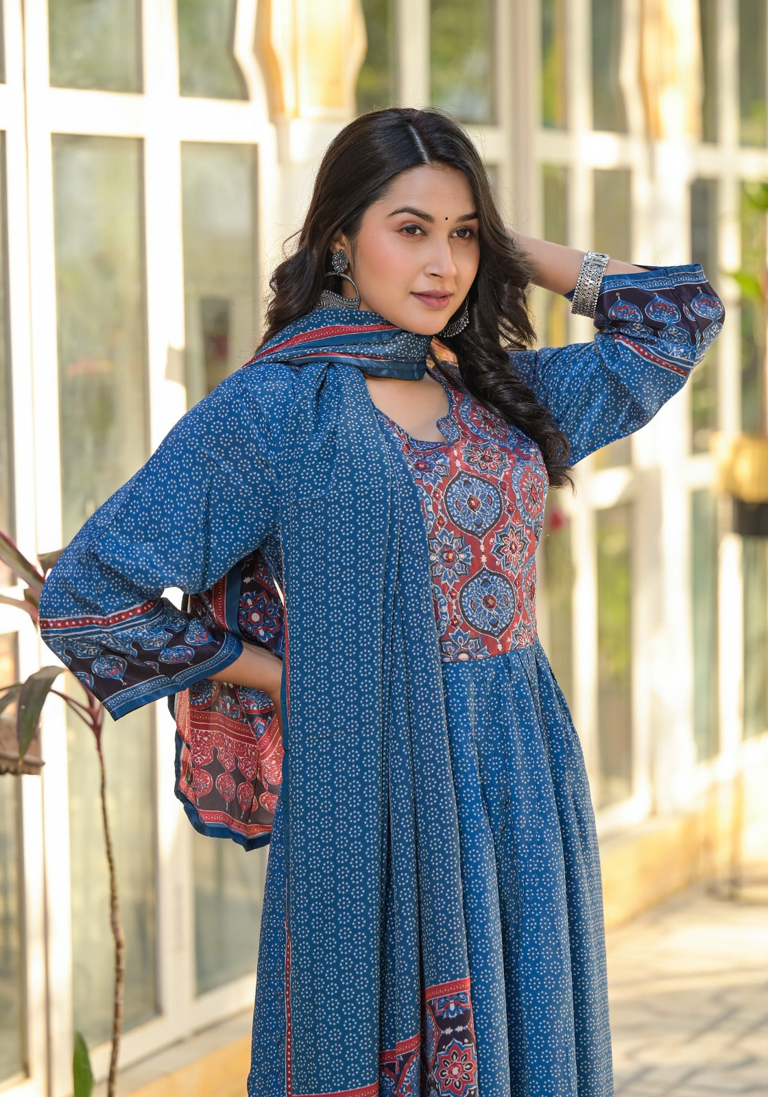 Pure crepe full suit set