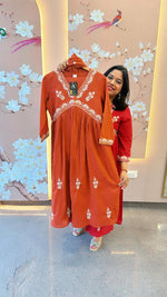 Premium cotton embroidered suit set