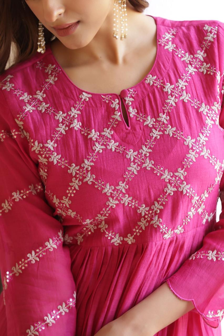 Pretty Mul chanderi lining suit set