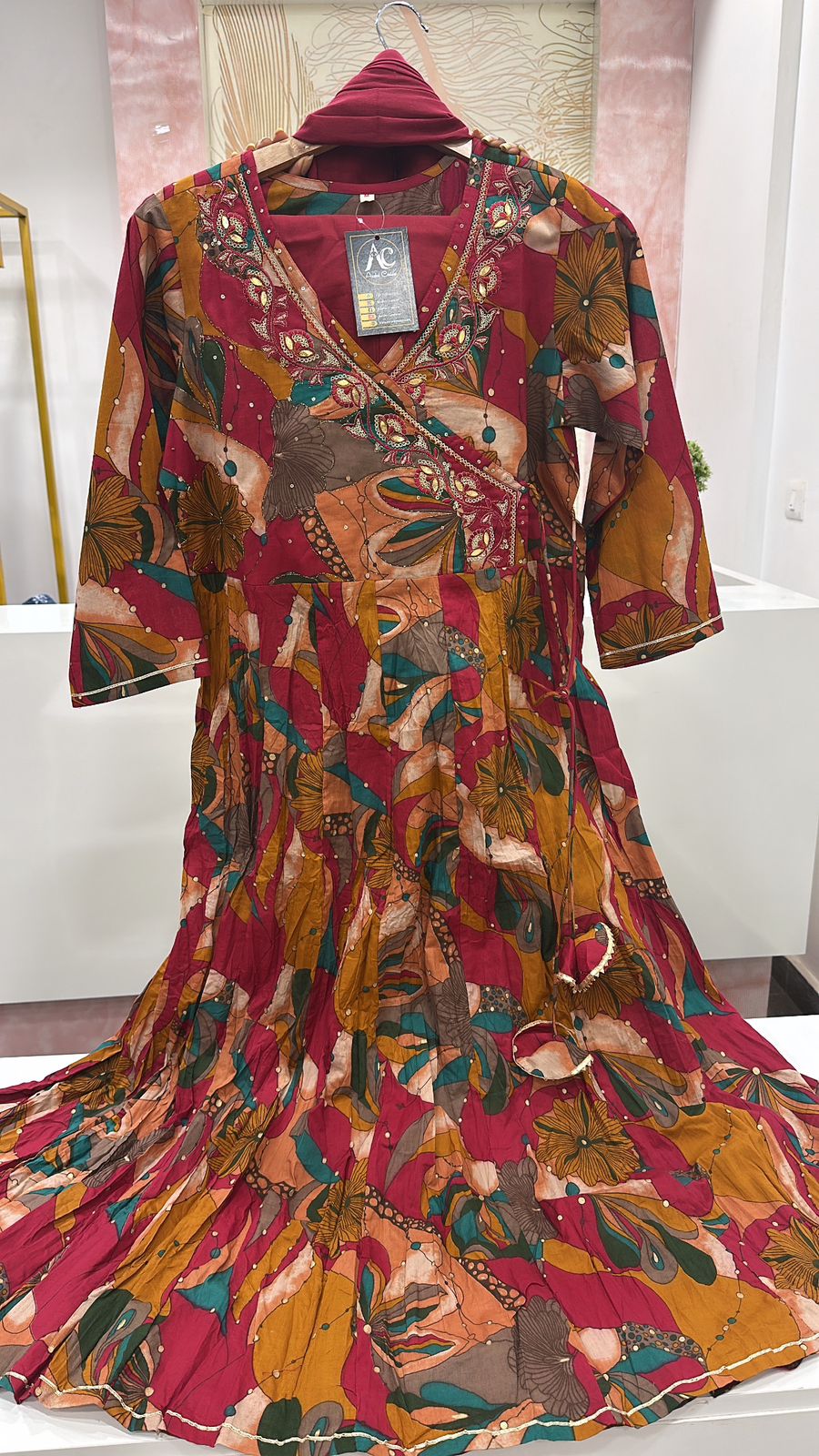 Pure cotton angrakha suit set