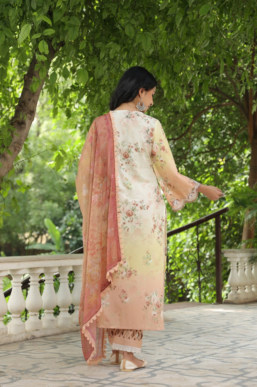 Premium digital printed shifli hand work