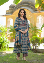 Pretty premium cotton A line suit set