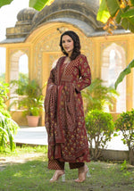 Premium cotton Anarkali suit set