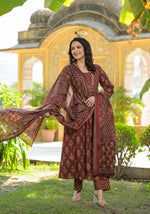 Premium cotton Anarkali suit set