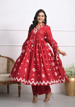 Pretty cotton Anarkali suit set