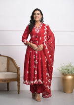 Pretty cotton Anarkali suit set