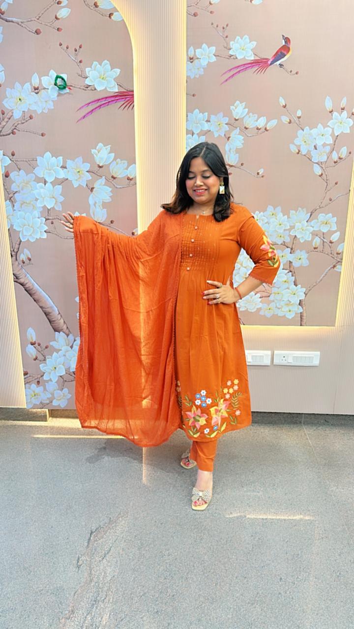 Restocked on huge demand! Pretty premium embroidered suit set.