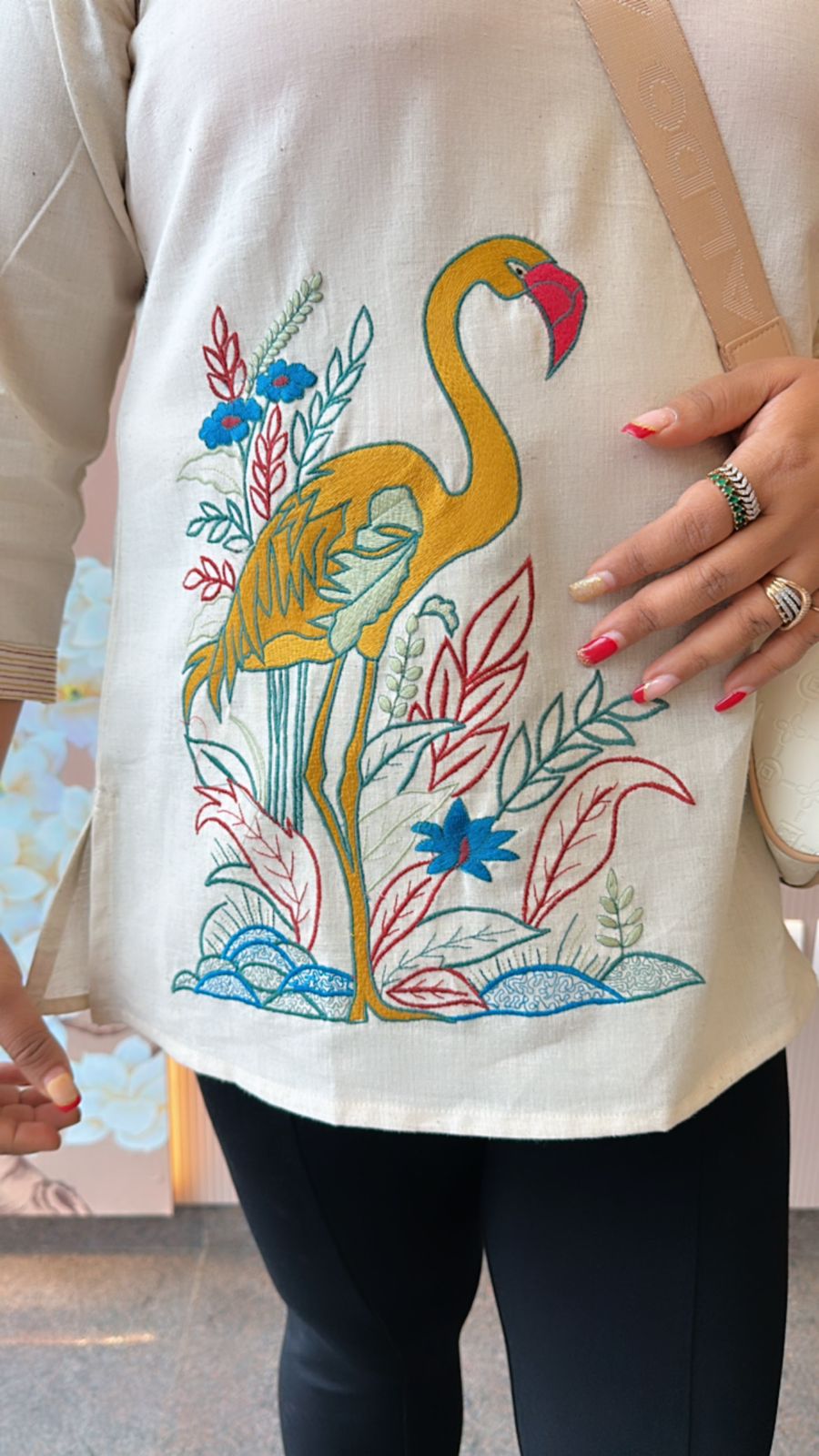 Beautiful embroidered short top