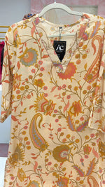 V neck heavy rayon Kurta