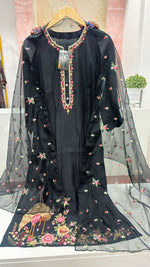 Full embroidery muslin suit set