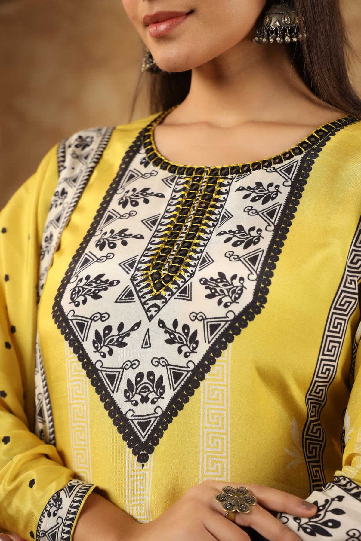 Pure crepe full suit set