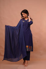 Premium cotton embroidered suit set