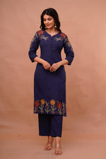 Premium cotton embroidered suit set
