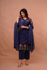 Premium cotton embroidered suit set
