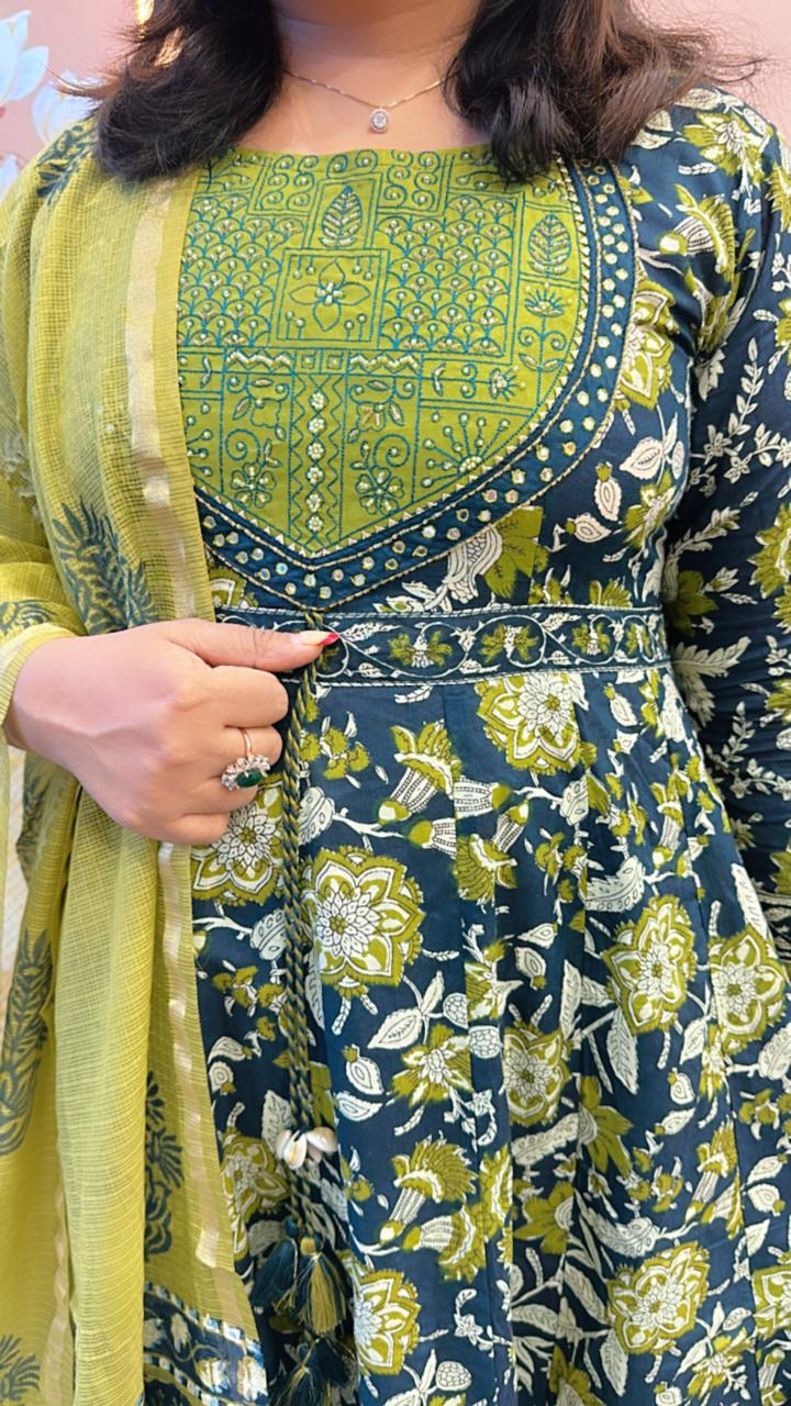 Wow Anarkali cotton suit set