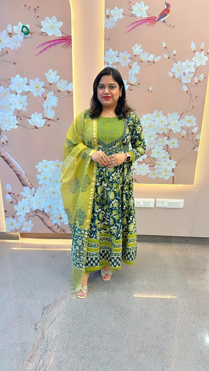 Wow Anarkali cotton suit set