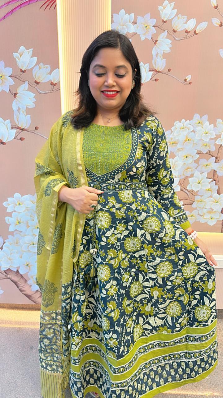 Wow Anarkali cotton suit set