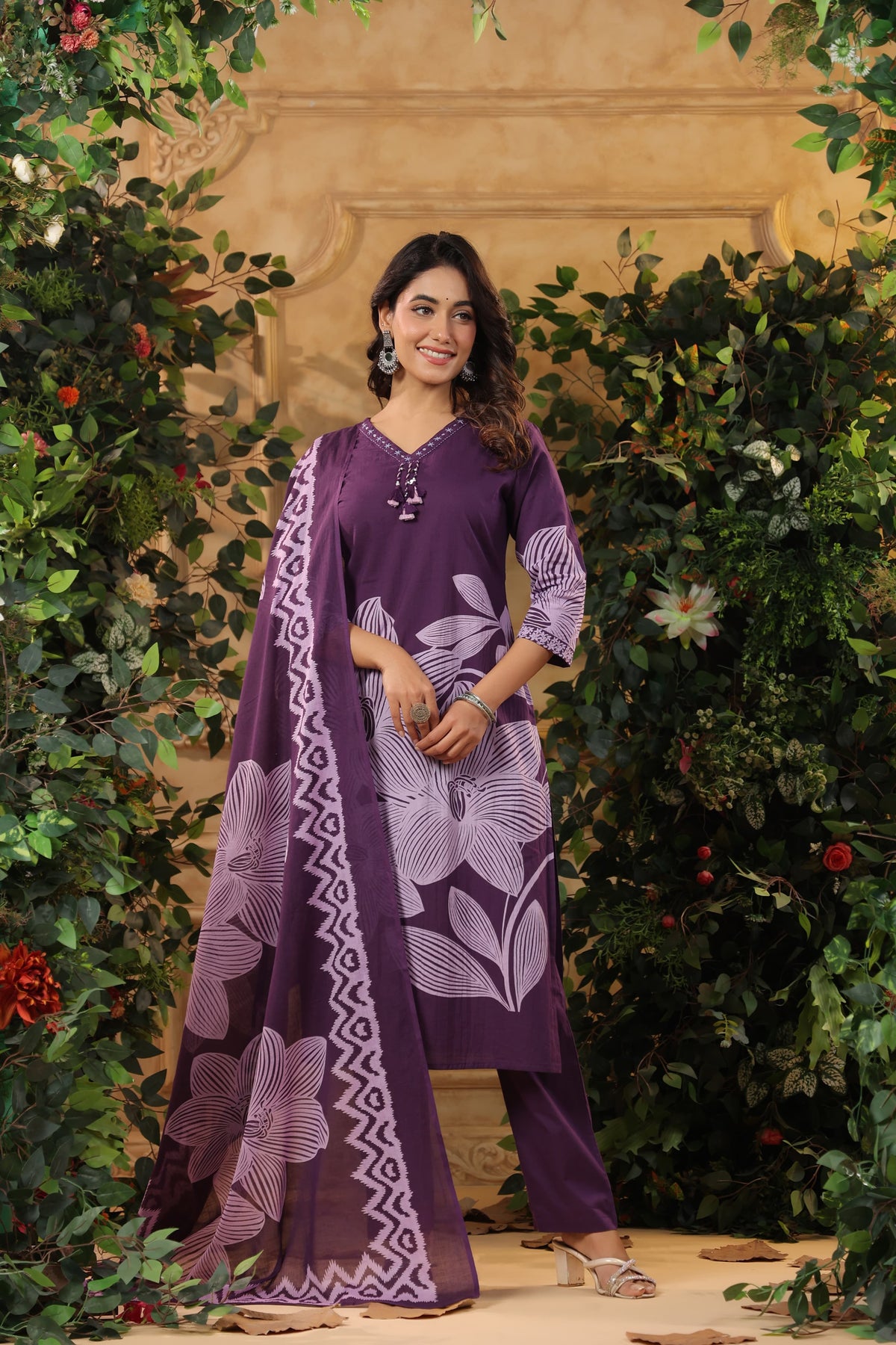 Pure cotton digital printed suit