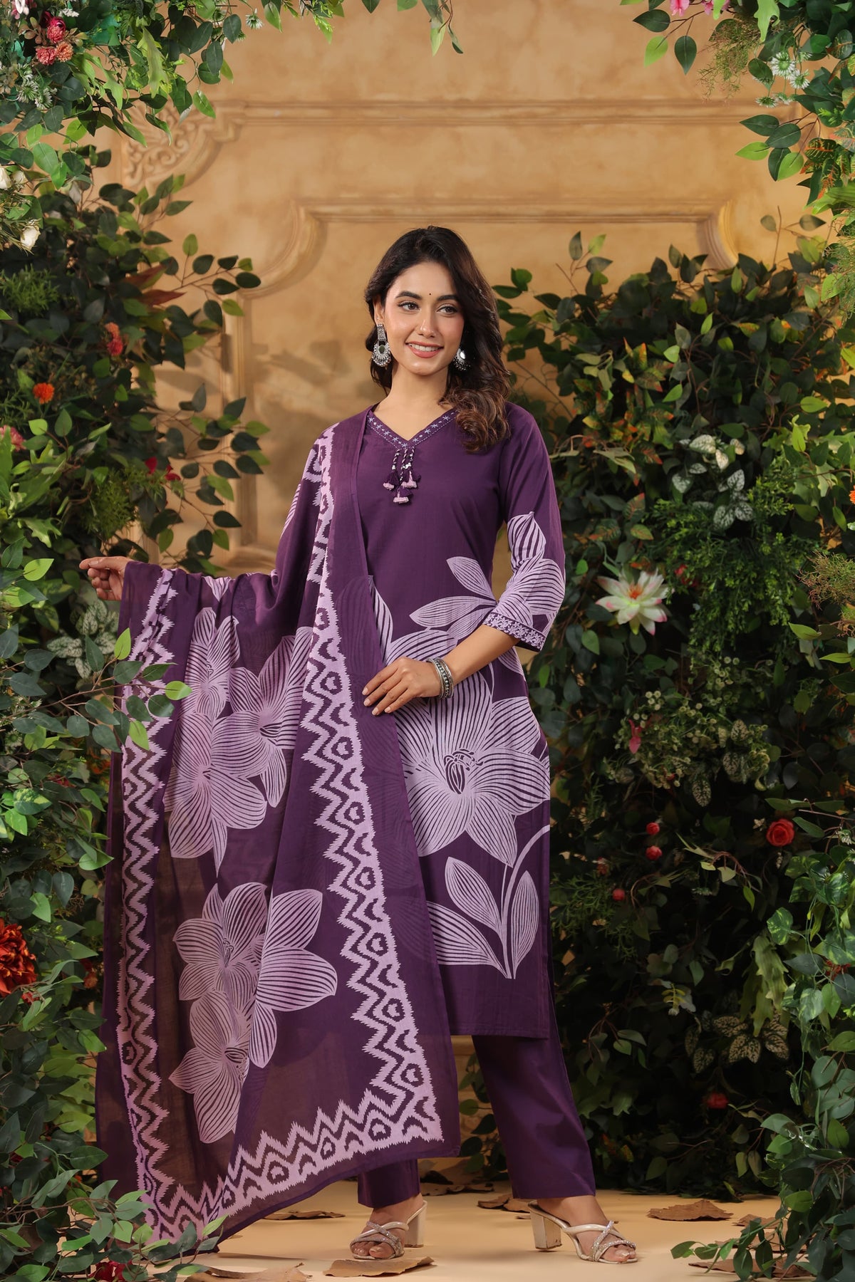 Pure cotton digital printed suit