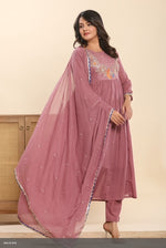 Pure Mul cotton lining embroidery suit set